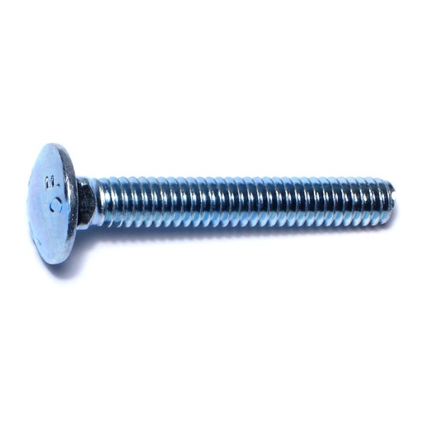 Midwest Fastener 1/4"-20 x 1-3/4" Zinc Plated Grade 2 / A307 Steel Coarse Thread Carriage Bolts 100PK 01054